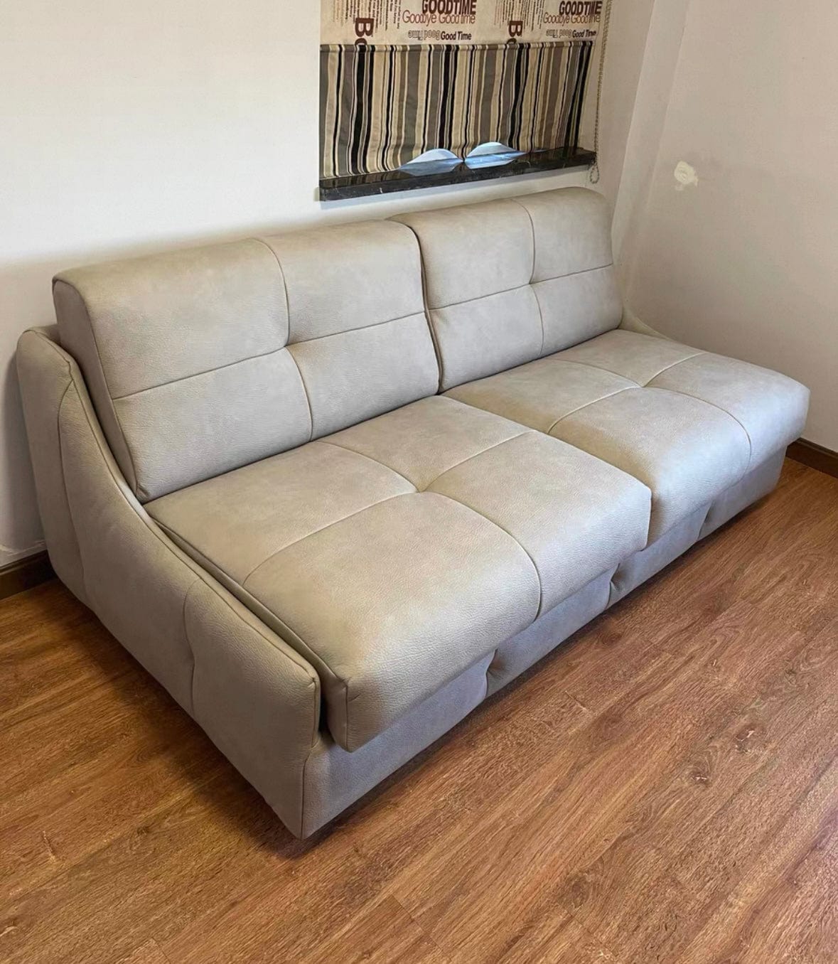 Home Atelier Denna Scratch Resistant Leather-Aire Foldable Sofa Bed with Mattress