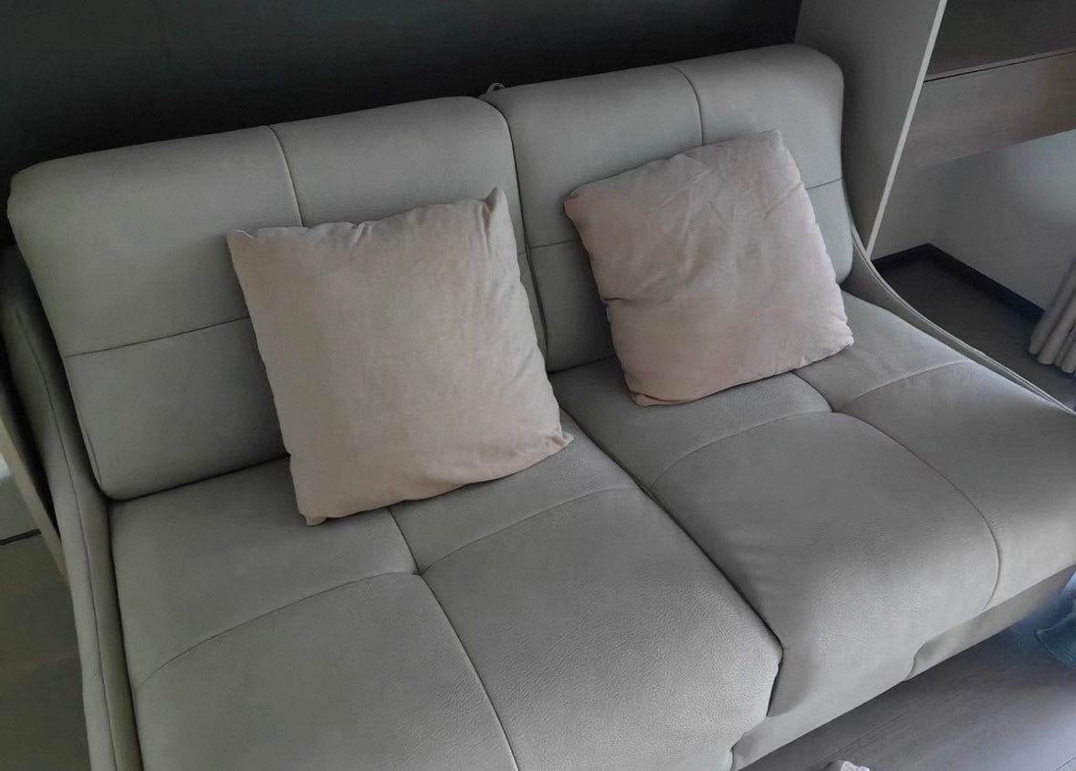 Home Atelier Denna Scratch Resistant Leather-Aire Foldable Sofa Bed with Mattress