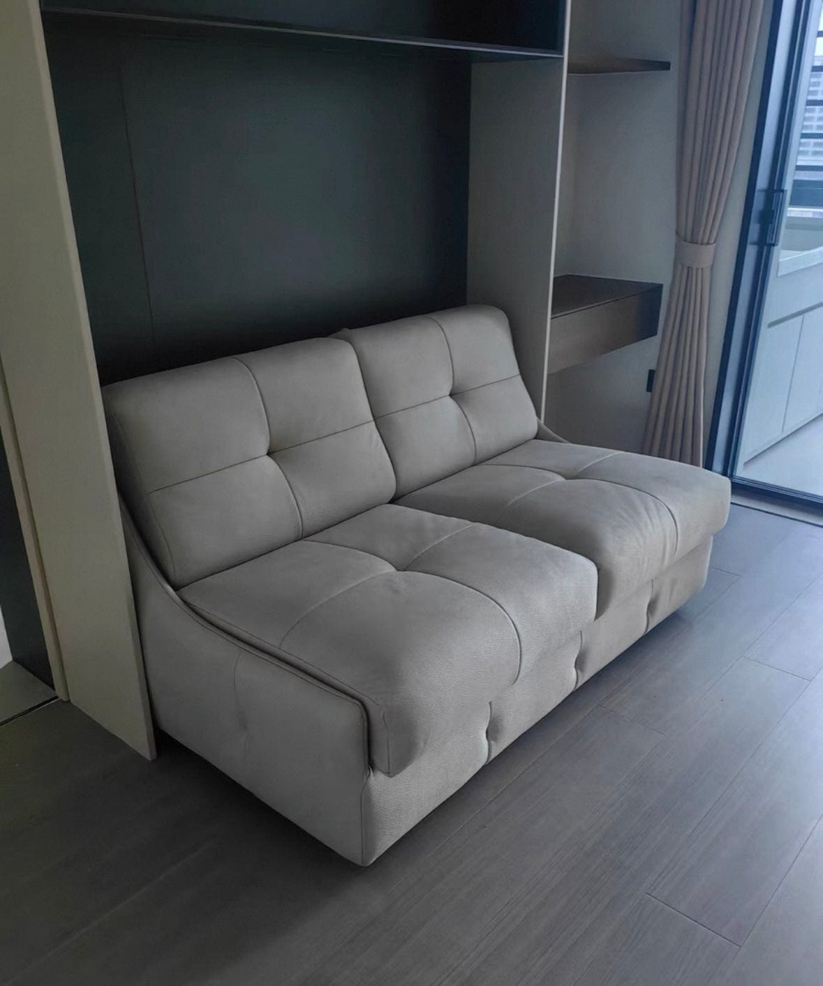 Home Atelier Denna Scratch Resistant Leather-Aire Foldable Sofa Bed with Mattress