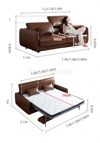 Home Atelier Derrick Foldable Sofa Bed with Mattress