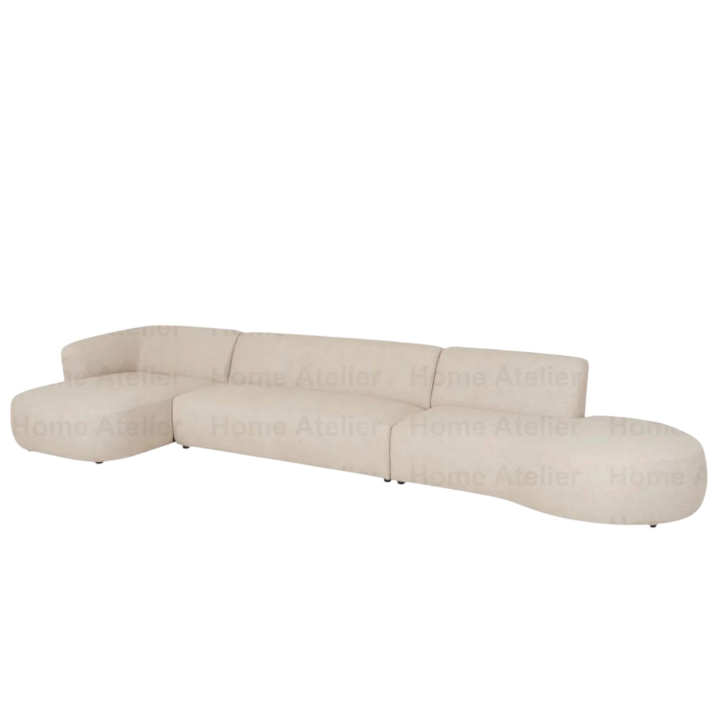 Home Atelier Desiree Scratch Resistant Sectional Curve Sofa