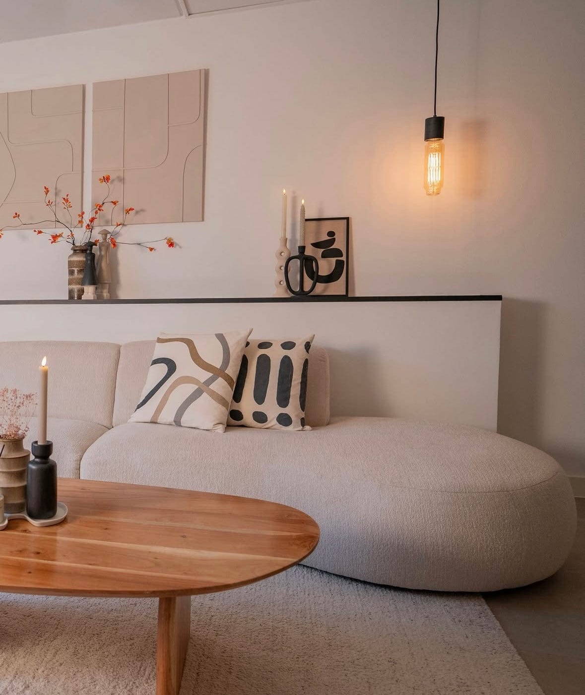 Home Atelier Desiree Scratch Resistant Sectional Curve Sofa