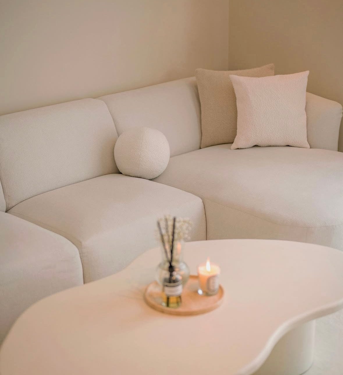 Home Atelier Desiree Scratch Resistant Sectional Curve Sofa