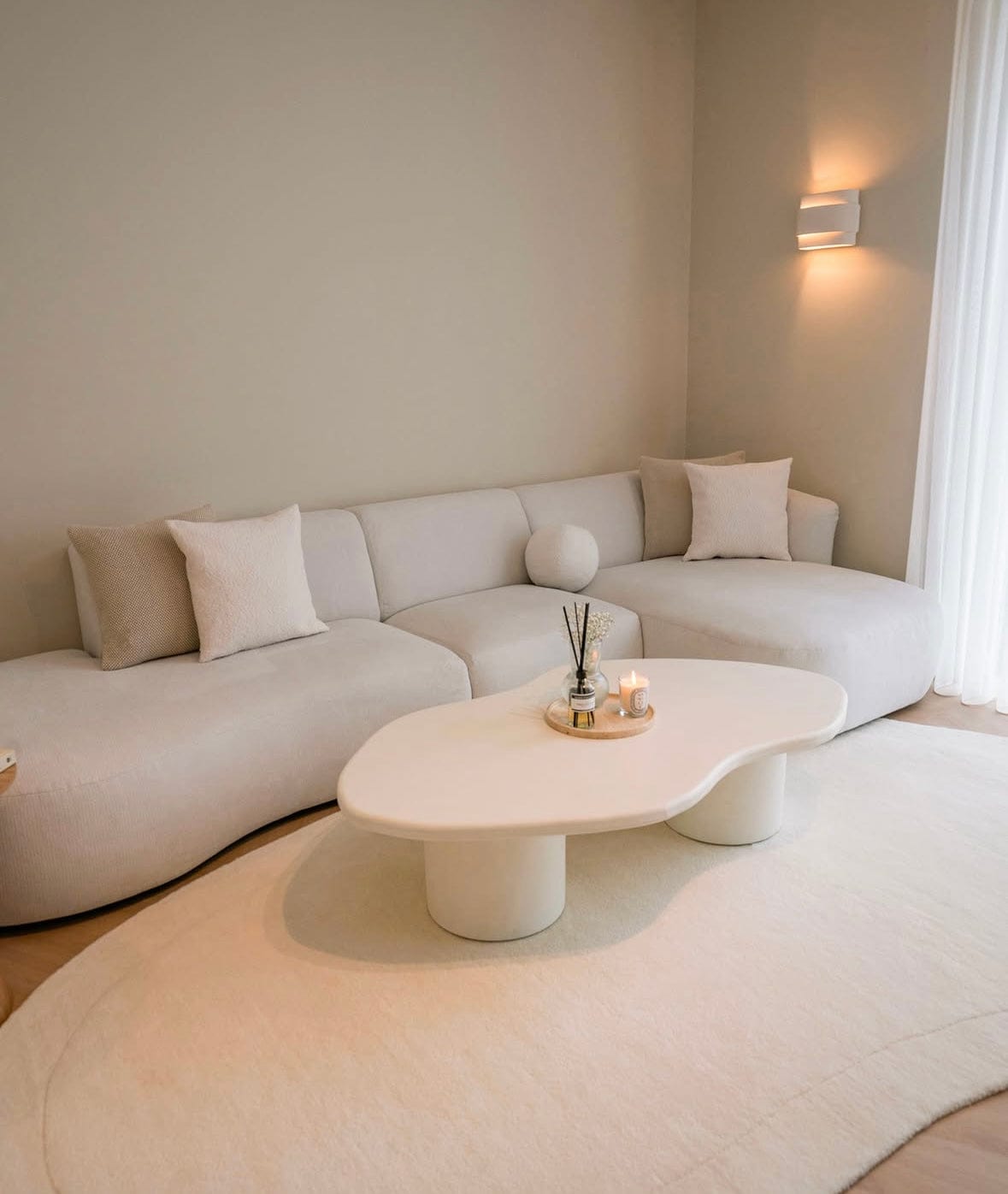 Home Atelier Desiree Scratch Resistant Sectional Curve Sofa