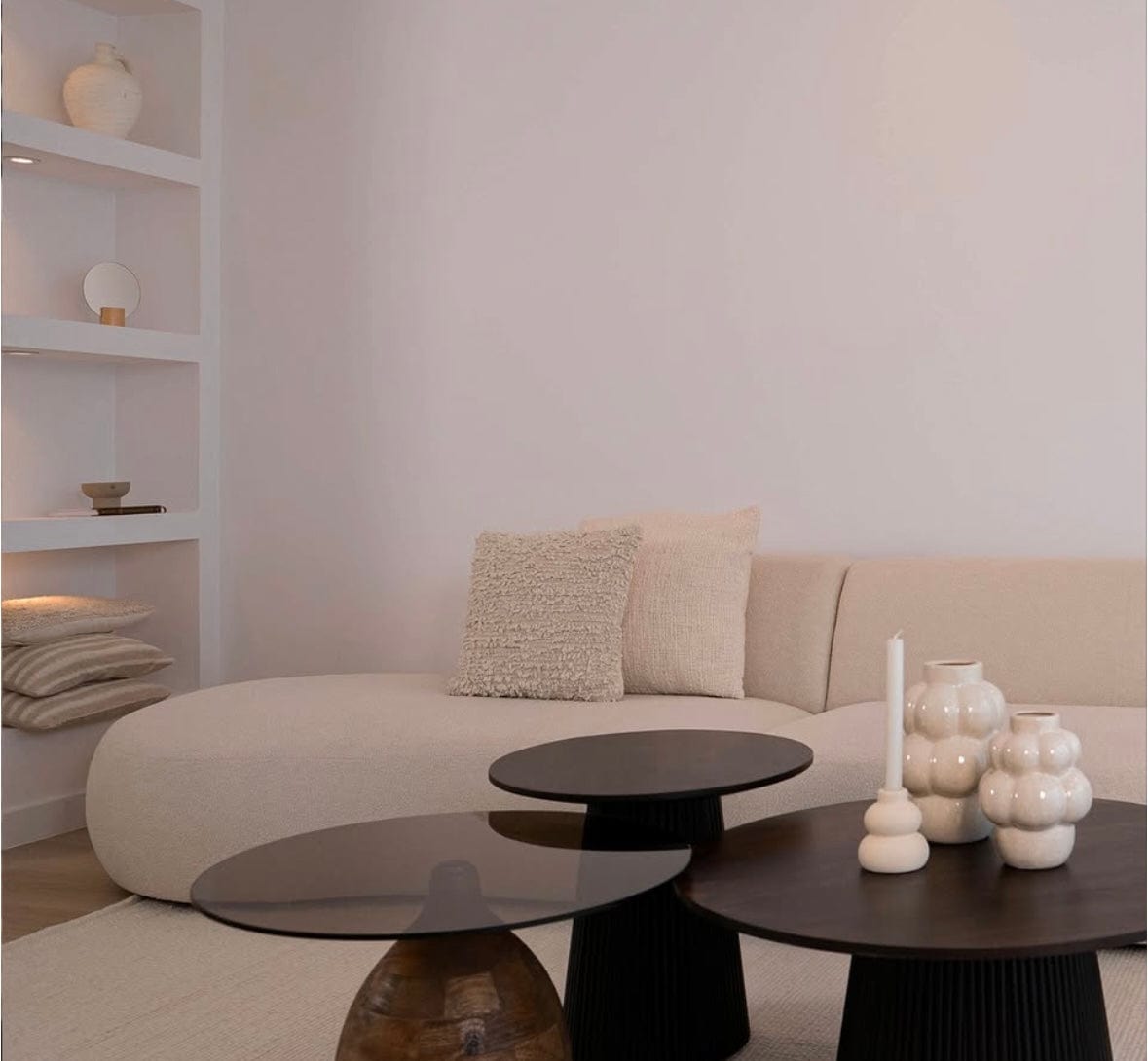 Home Atelier Desiree Scratch Resistant Sectional Curve Sofa