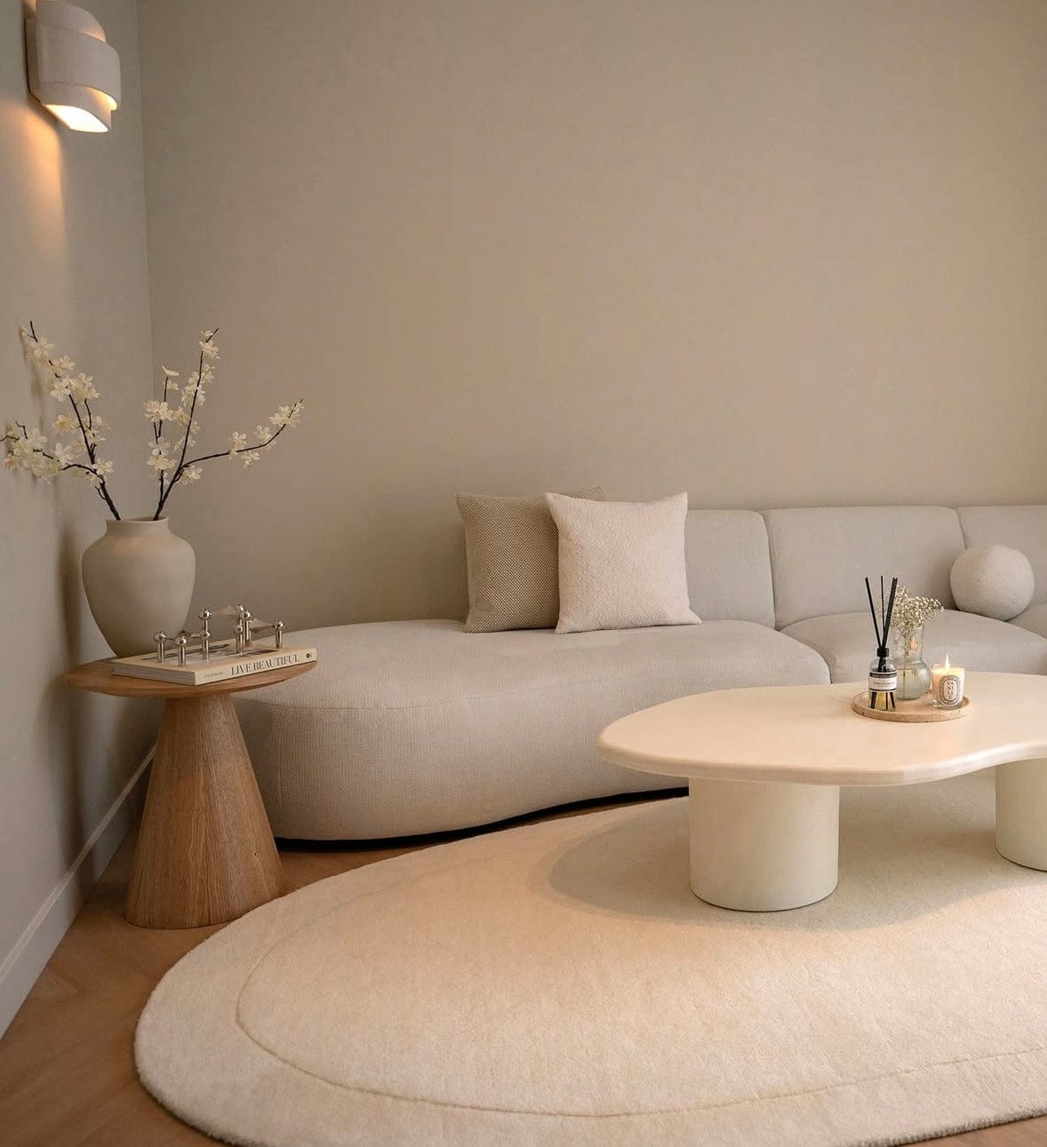 Home Atelier Desiree Scratch Resistant Sectional Curve Sofa