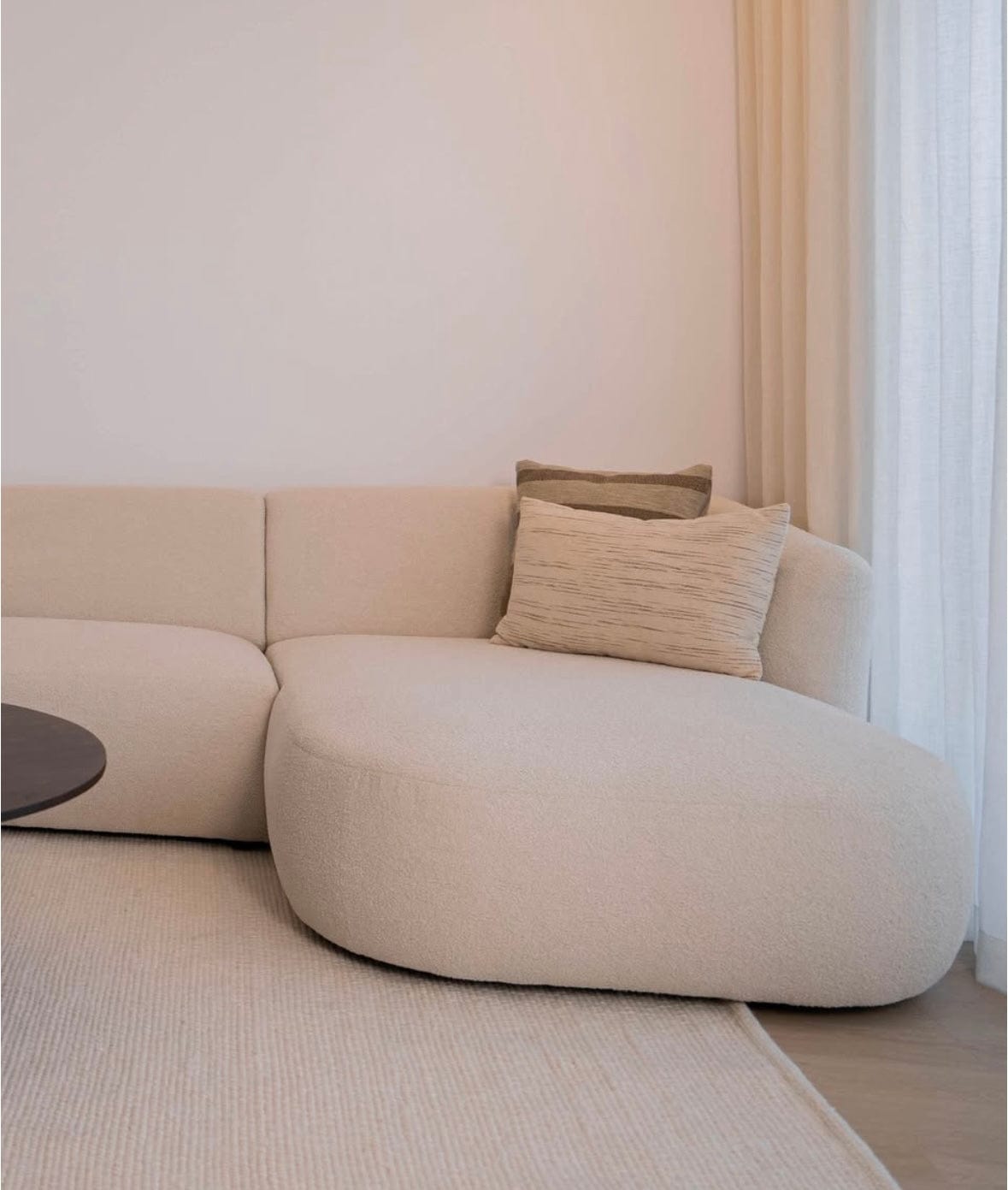 Home Atelier Desiree Scratch Resistant Sectional Curve Sofa