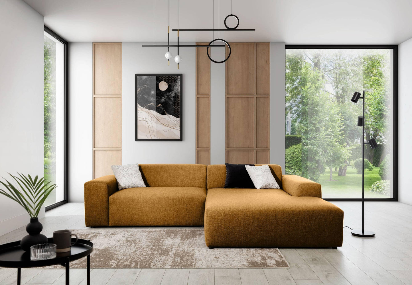 Home Atelier Dolce Scratch Resistant Sectional L-shaped Sofa