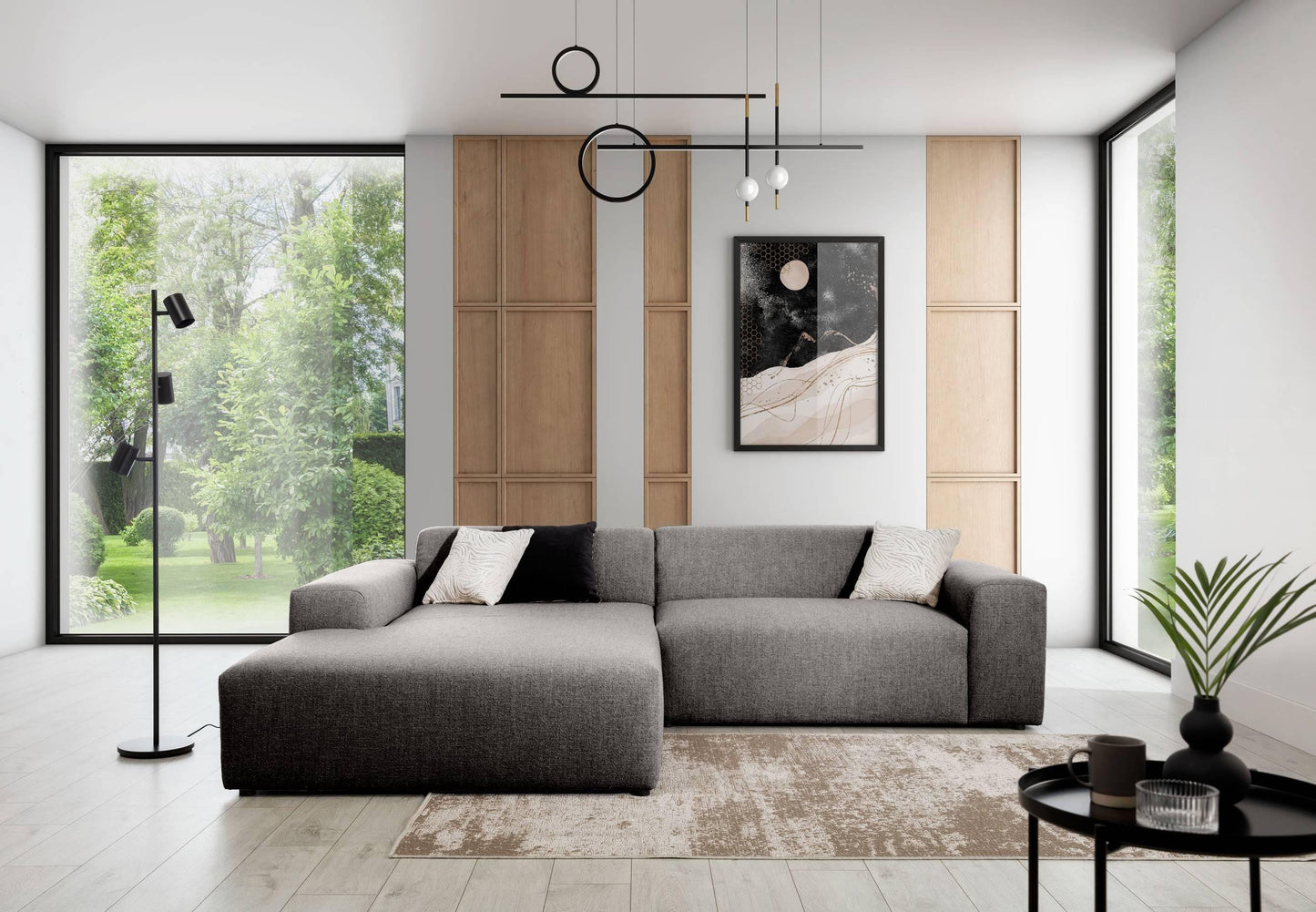 Home Atelier Dolce Scratch Resistant Sectional L-shaped Sofa