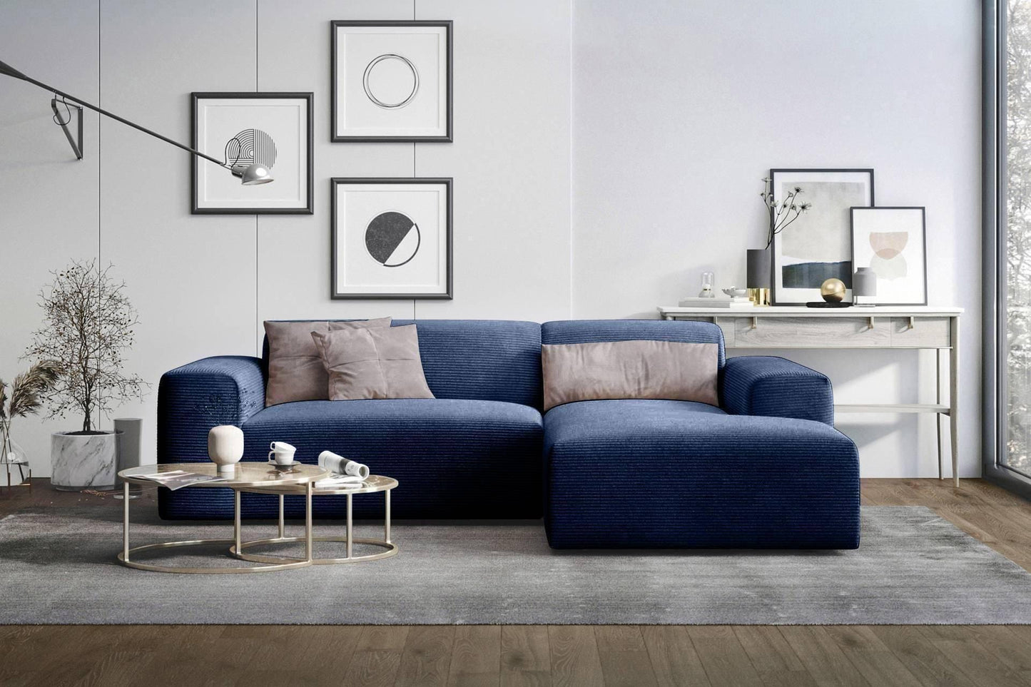 Home Atelier Dolce Scratch Resistant Sectional L-shaped Sofa