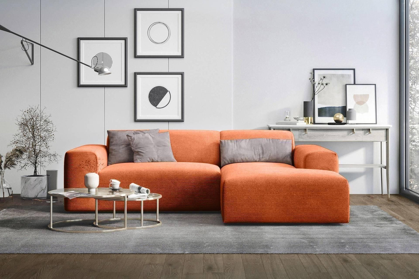 Home Atelier Dolce Scratch Resistant Sectional L-shaped Sofa