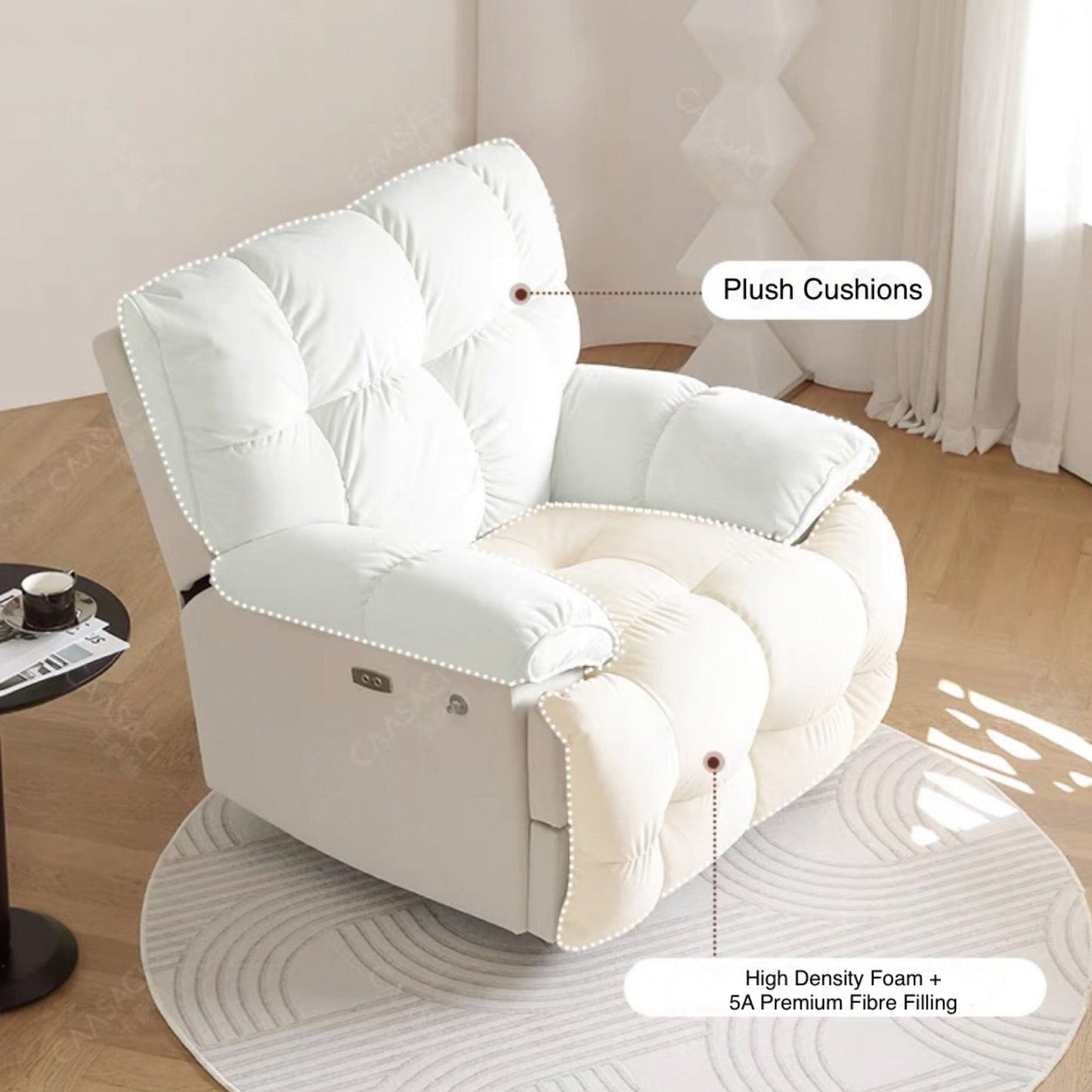 Home Atelier Dominic Swivel Recliner Sofa