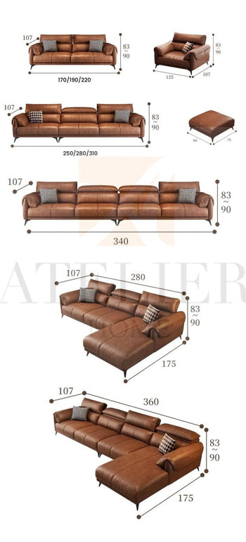 Home Atelier Dorothy Leather Sofa