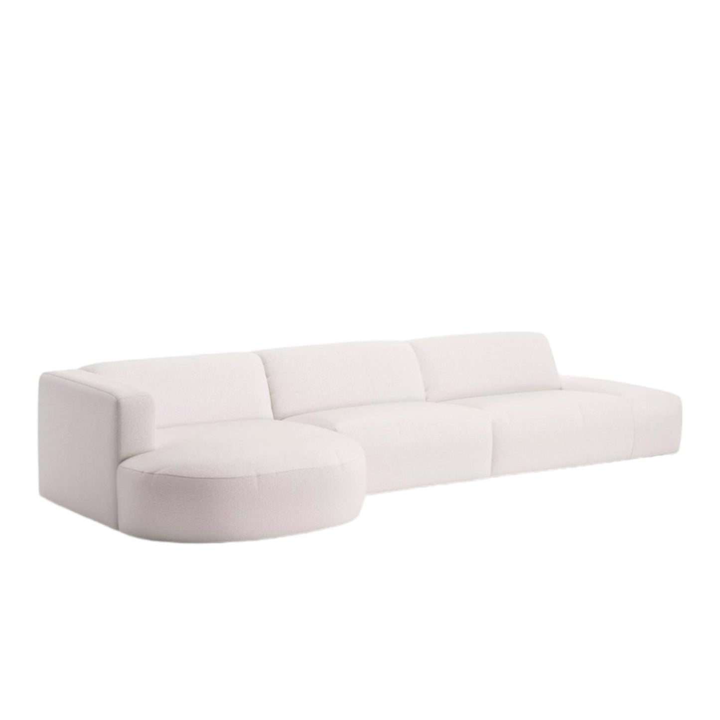 Home Atelier Drew Designer Sectional Round Chaise Sofa