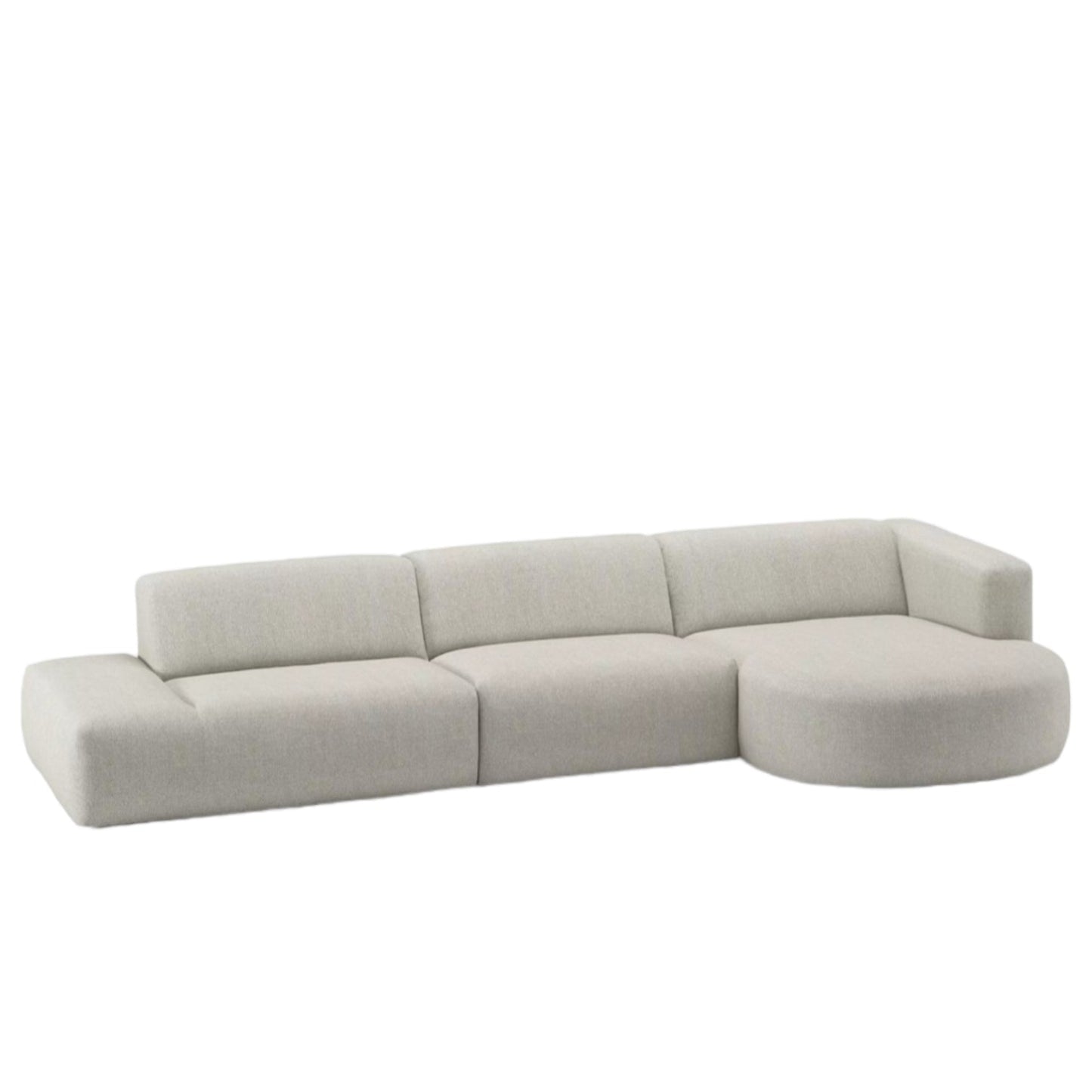 Home Atelier Drew Designer Sectional Round Chaise Sofa