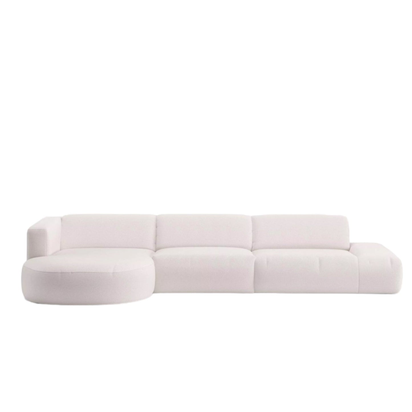 Home Atelier Drew Designer Sectional Round Chaise Sofa