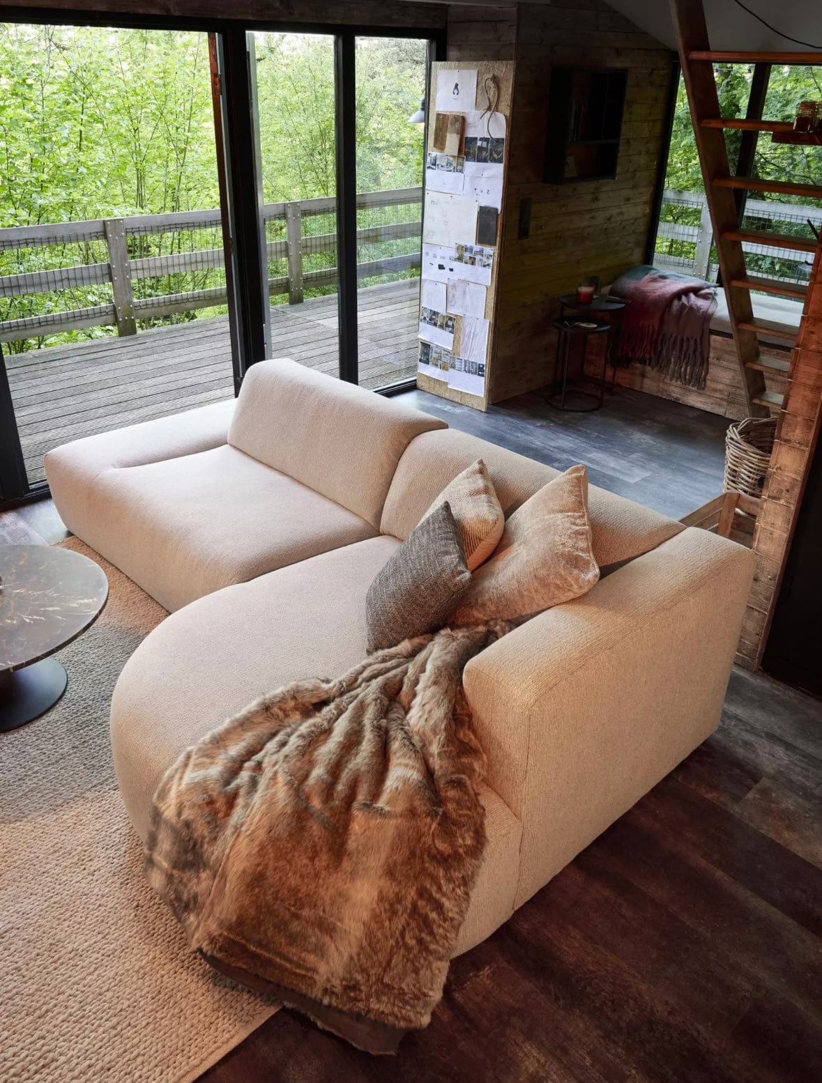 Home Atelier Drew Designer Sectional Round Chaise Sofa