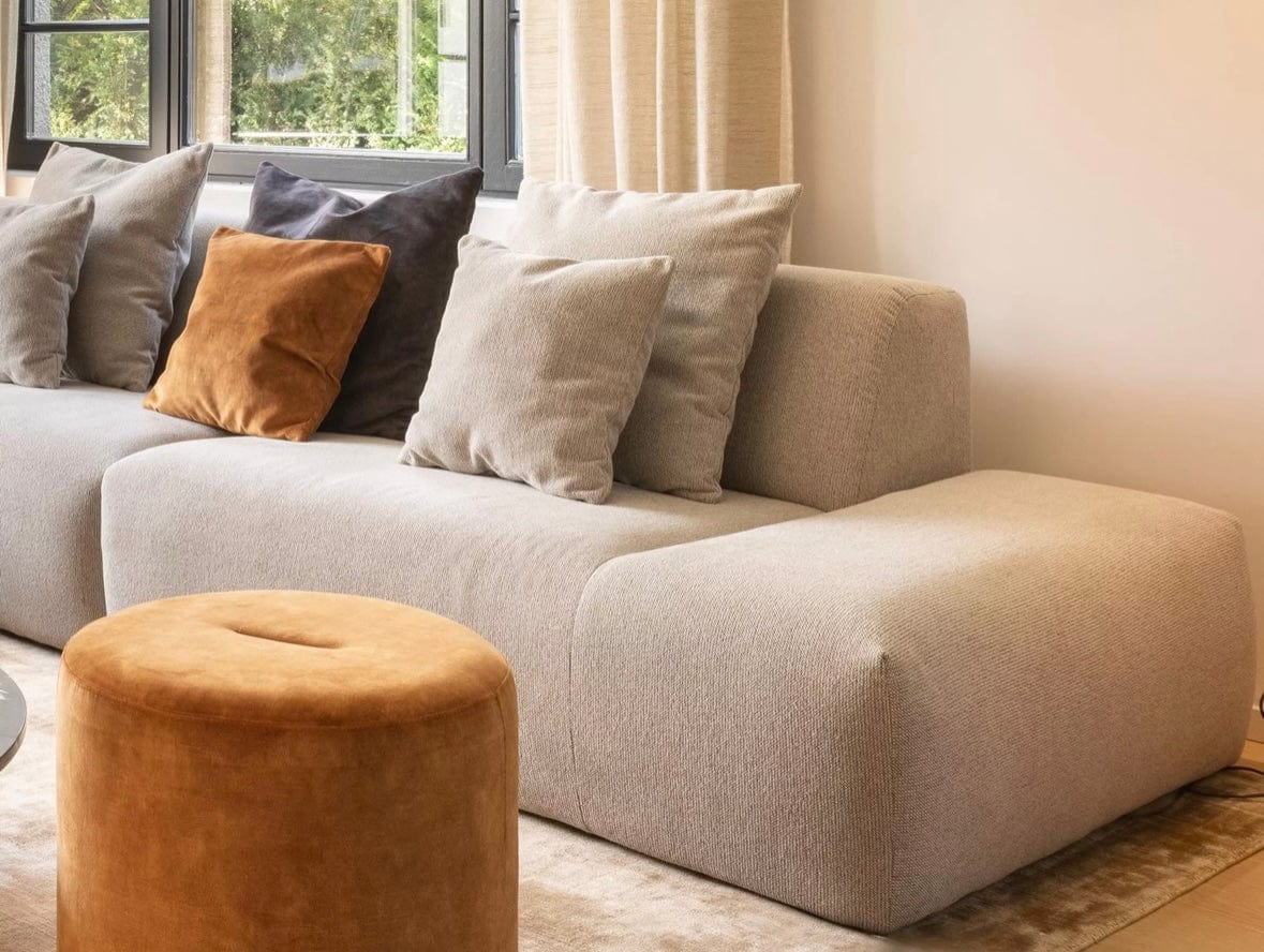 Home Atelier Drew Designer Sectional Round Chaise Sofa