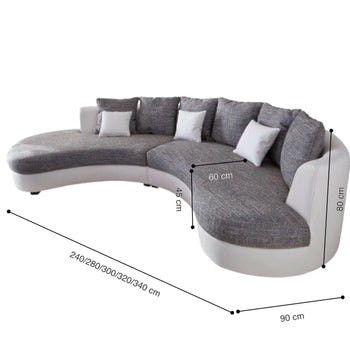 Home Atelier Dulcas Sectional Curve Sofa