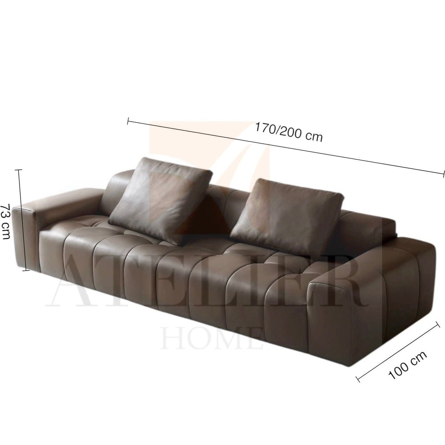 Home Atelier Duxton Scratch Resistant Leather Sofa