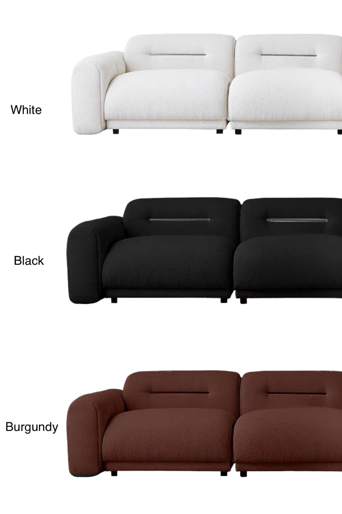 Home Atelier Eddie Boucle Sectional Sofa