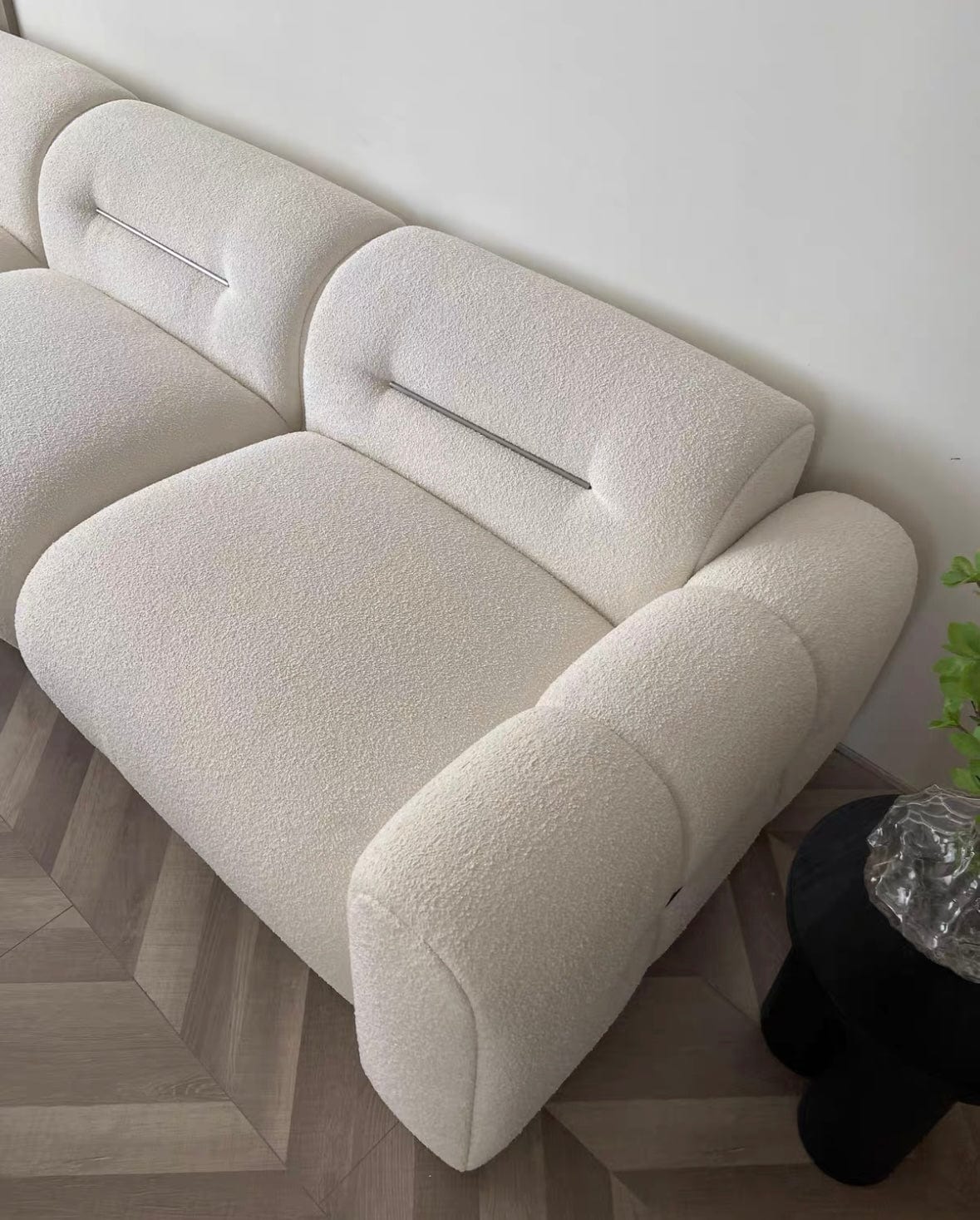 Home Atelier Eddie Boucle Sectional Sofa