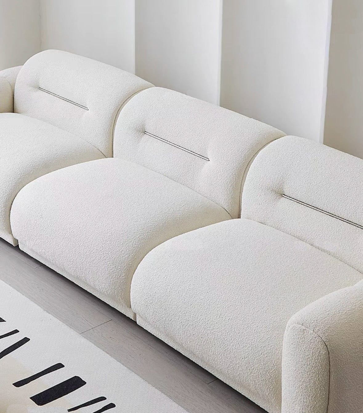 Home Atelier Eddie Boucle Sectional Sofa