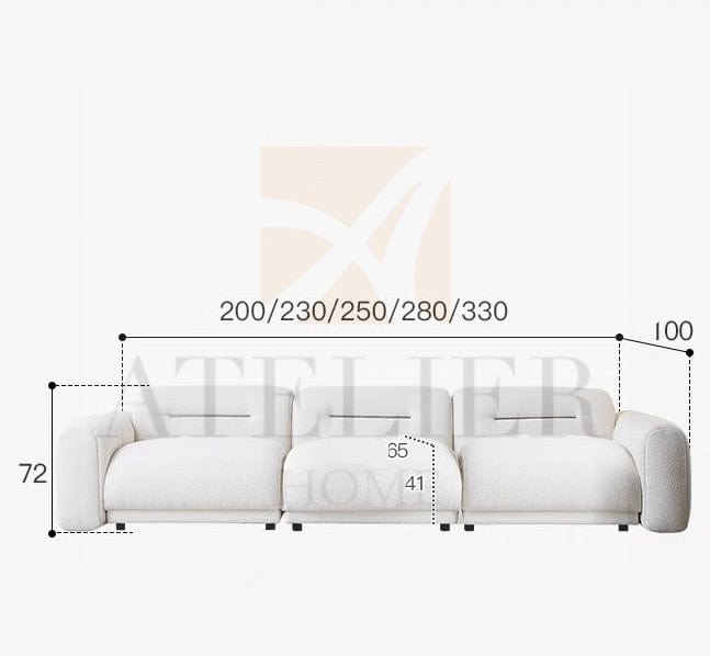 Home Atelier Eddie Boucle Sectional Sofa