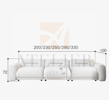Home Atelier Eddie Boucle Sectional Sofa