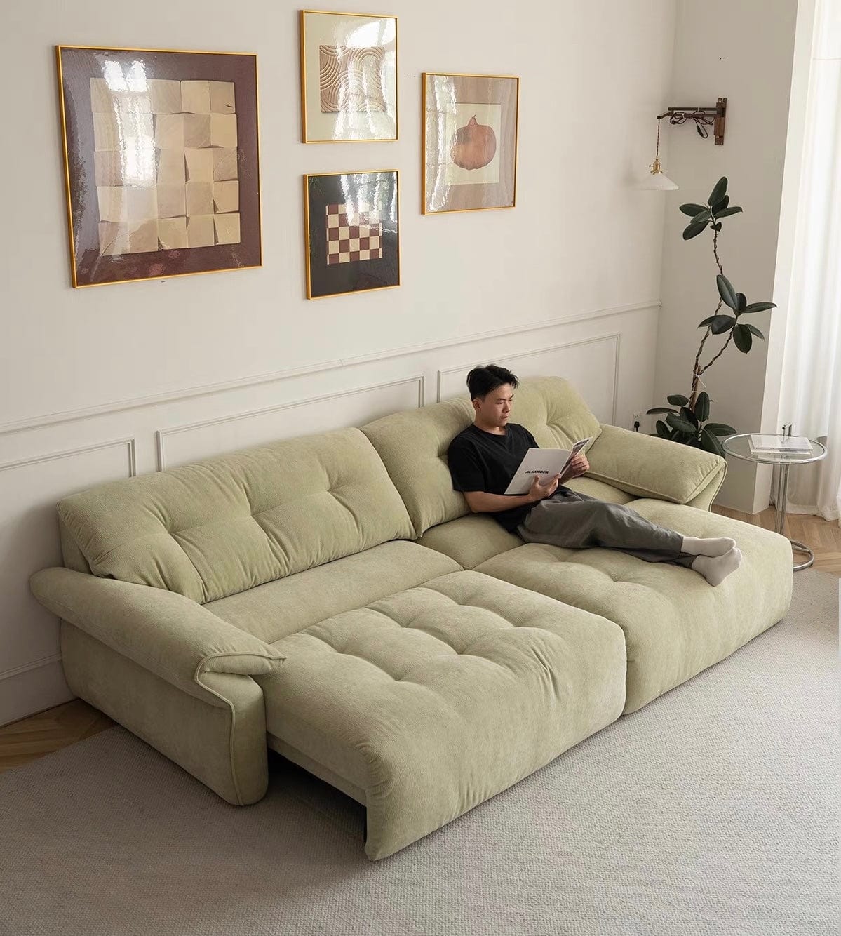Home Atelier Elena Scratch Resistant Electric Sofa Bed