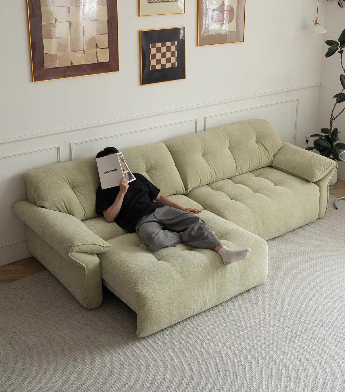 Home Atelier Elena Scratch Resistant Electric Sofa Bed