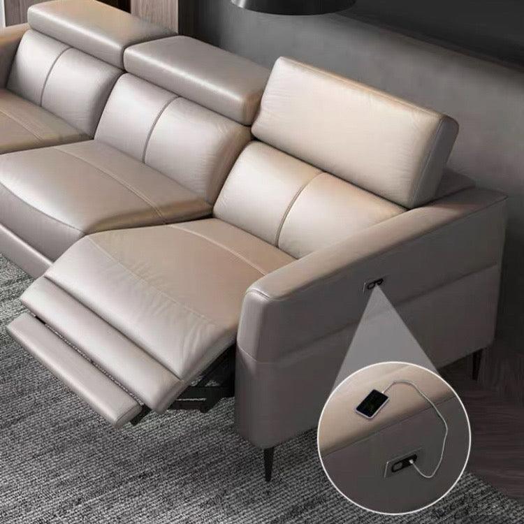 Home Atelier Ellie Sectional L-shape Electric Recliner Leather Sofa