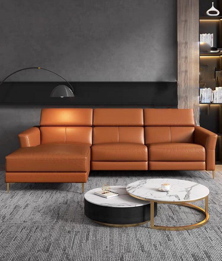 Home Atelier Ellie Sectional L-shape Electric Recliner Leather Sofa