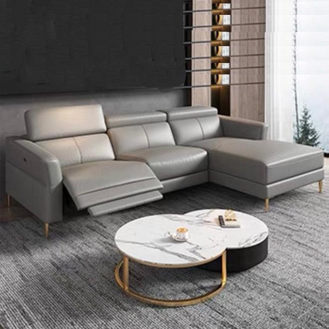 Home Atelier Ellie Sectional L-shape Electric Recliner Leather Sofa