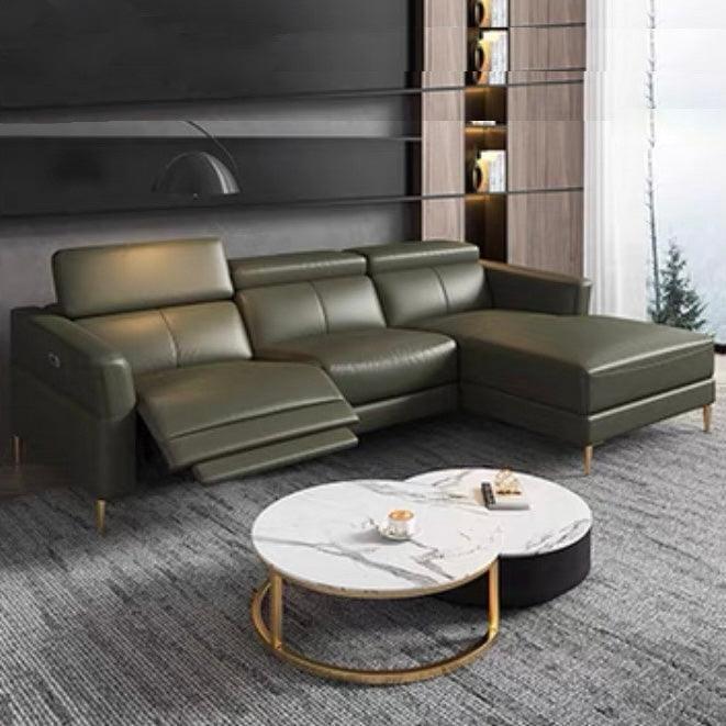 Home Atelier Ellie Sectional L-shape Electric Recliner Leather Sofa