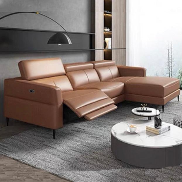 Home Atelier Ellie Sectional L-shape Electric Recliner Leather Sofa