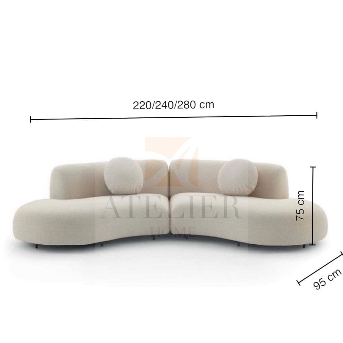 Home Atelier Estella Performance Boucle Curve Sofa