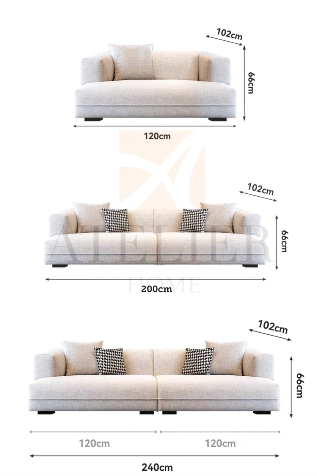 Home Atelier Eugene Sectional Angular Sofa