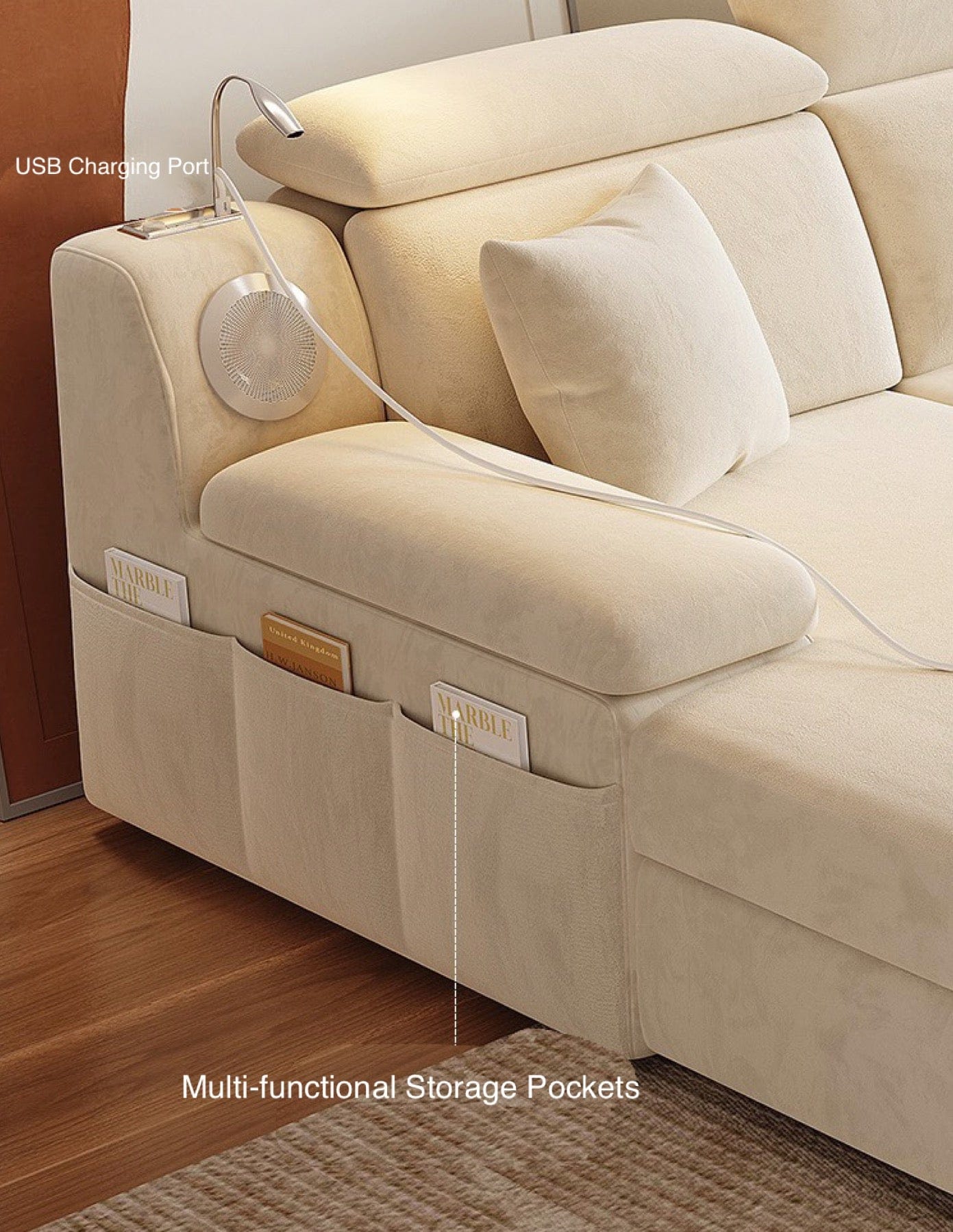 home-atelier-f31a Amelia Sectional Sofa Bed