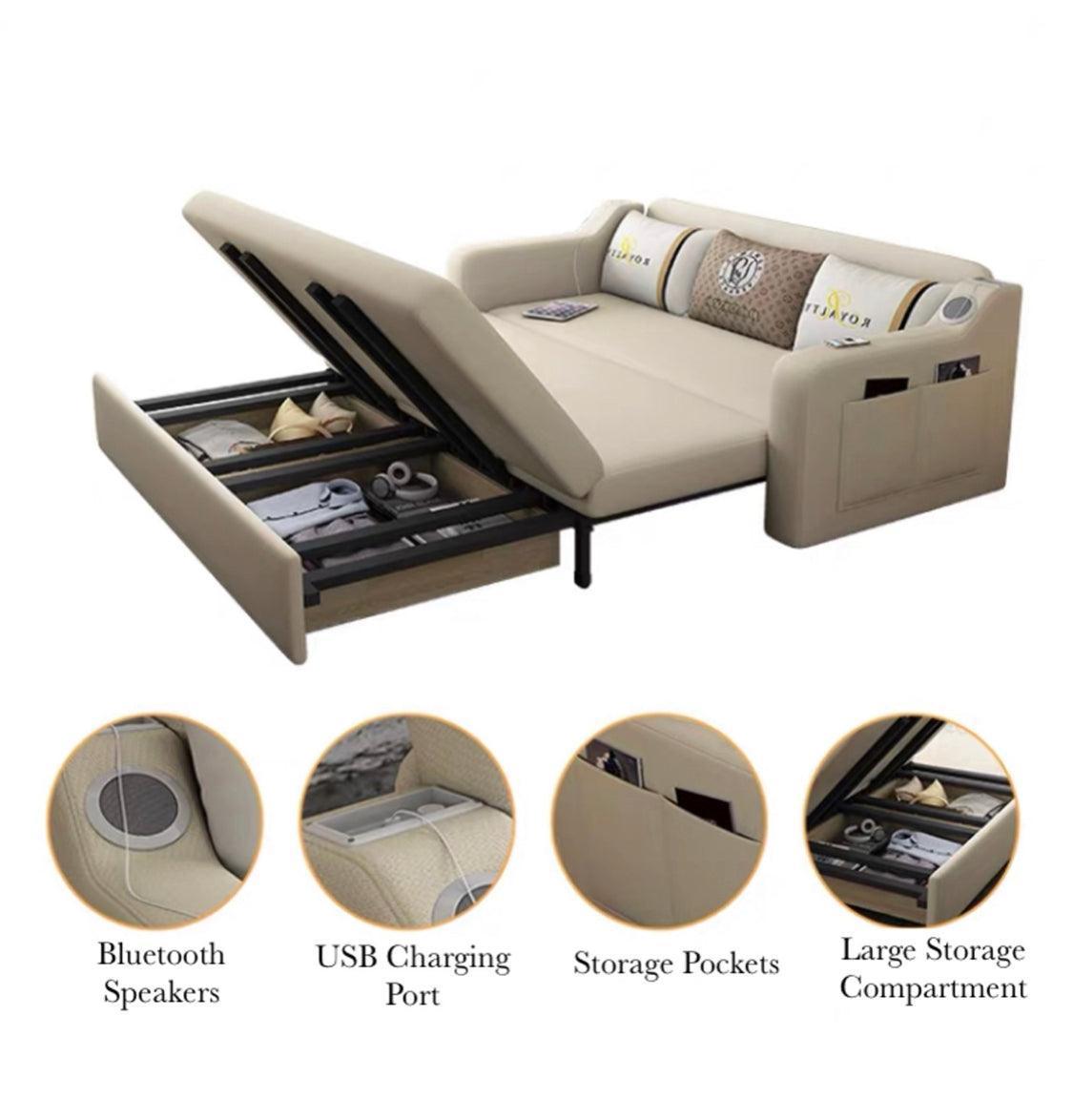 home-atelier-f31a Andy Extendable Storage Sofa Bed