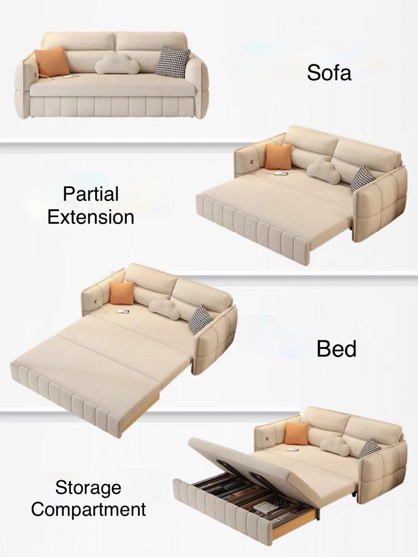 home-atelier-f31a Ariyo Scratch Resistant Storage Sofa Bed