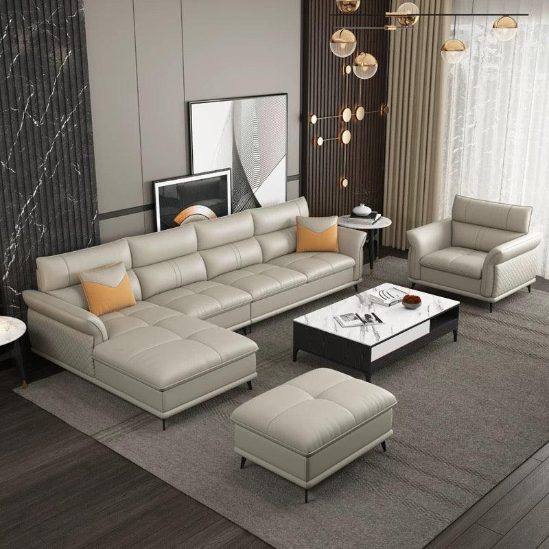 home-atelier-f31a Augustine Leather Sectional Sofa