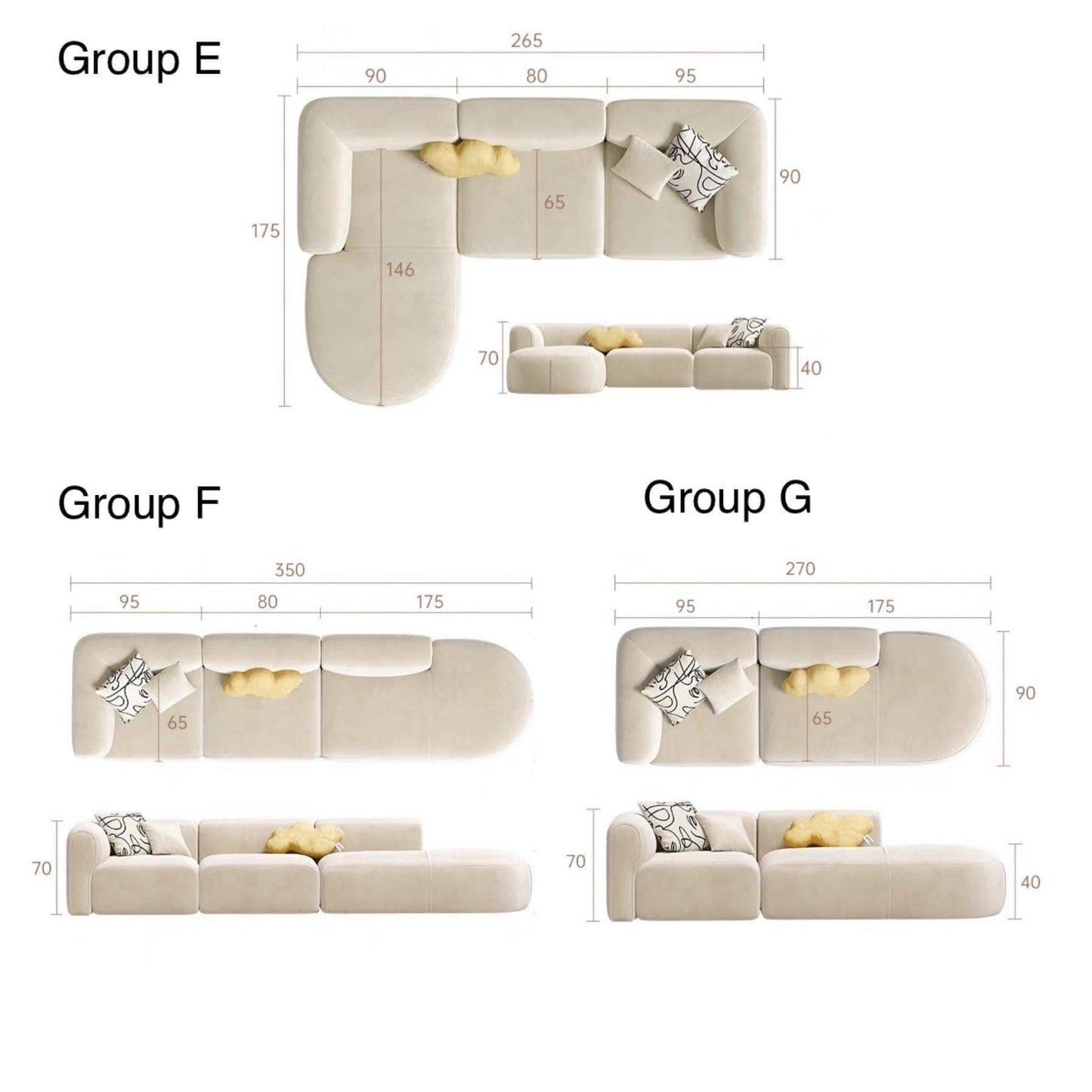 home-atelier-f31a Auri Sectional Scratch Resistant Sofa