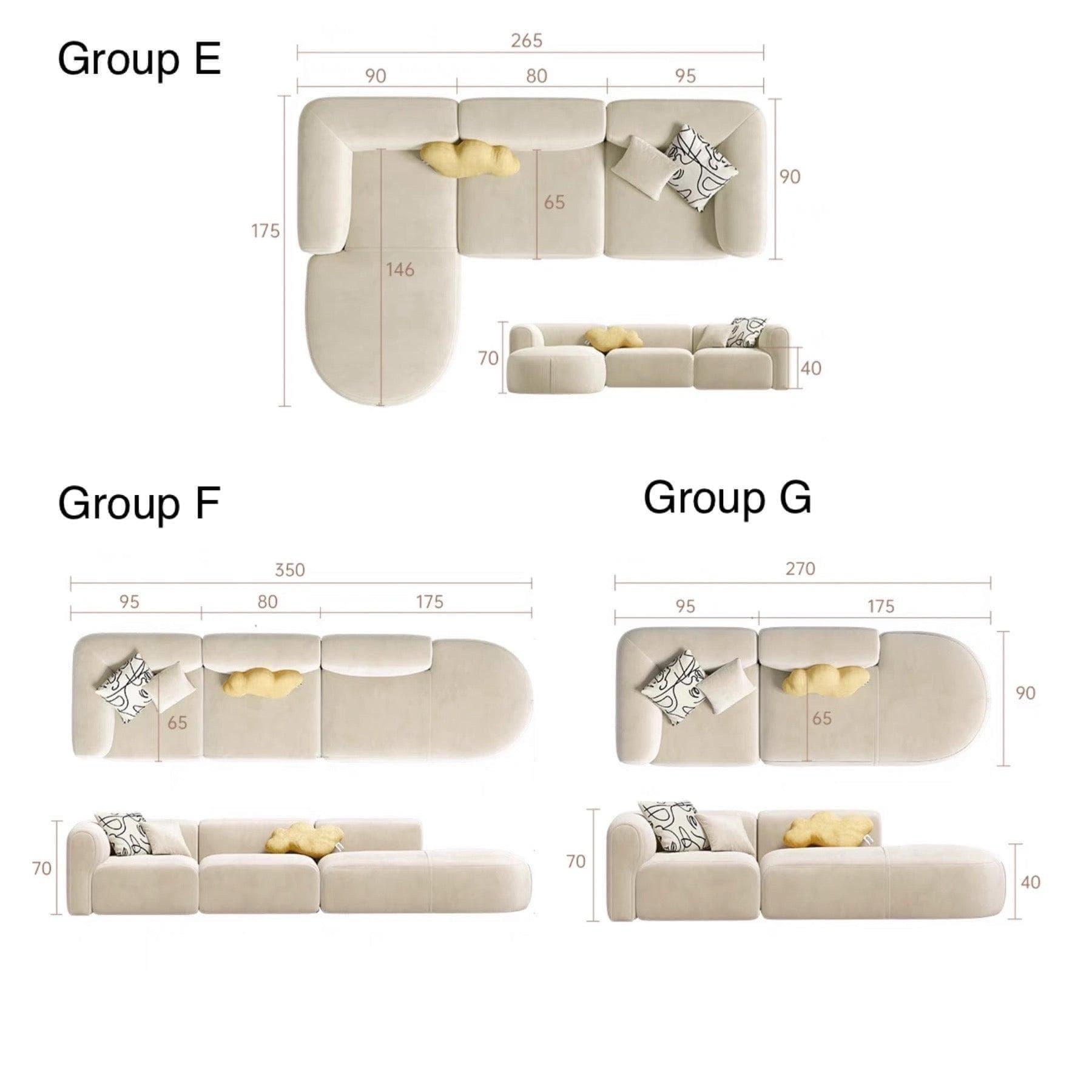 home-atelier-f31a Auri Sectional Scratch Resistant Sofa