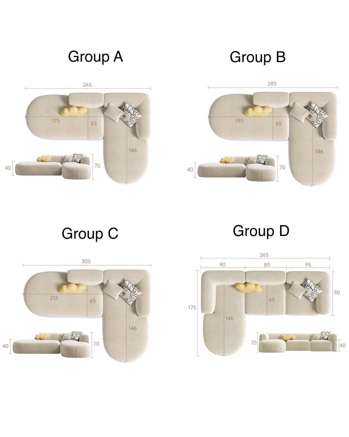 home-atelier-f31a Auri Sectional Scratch Resistant Sofa