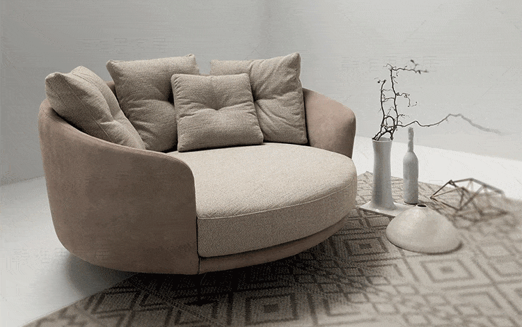 home-atelier-f31a Berns Performance Boucle Round Chaise
