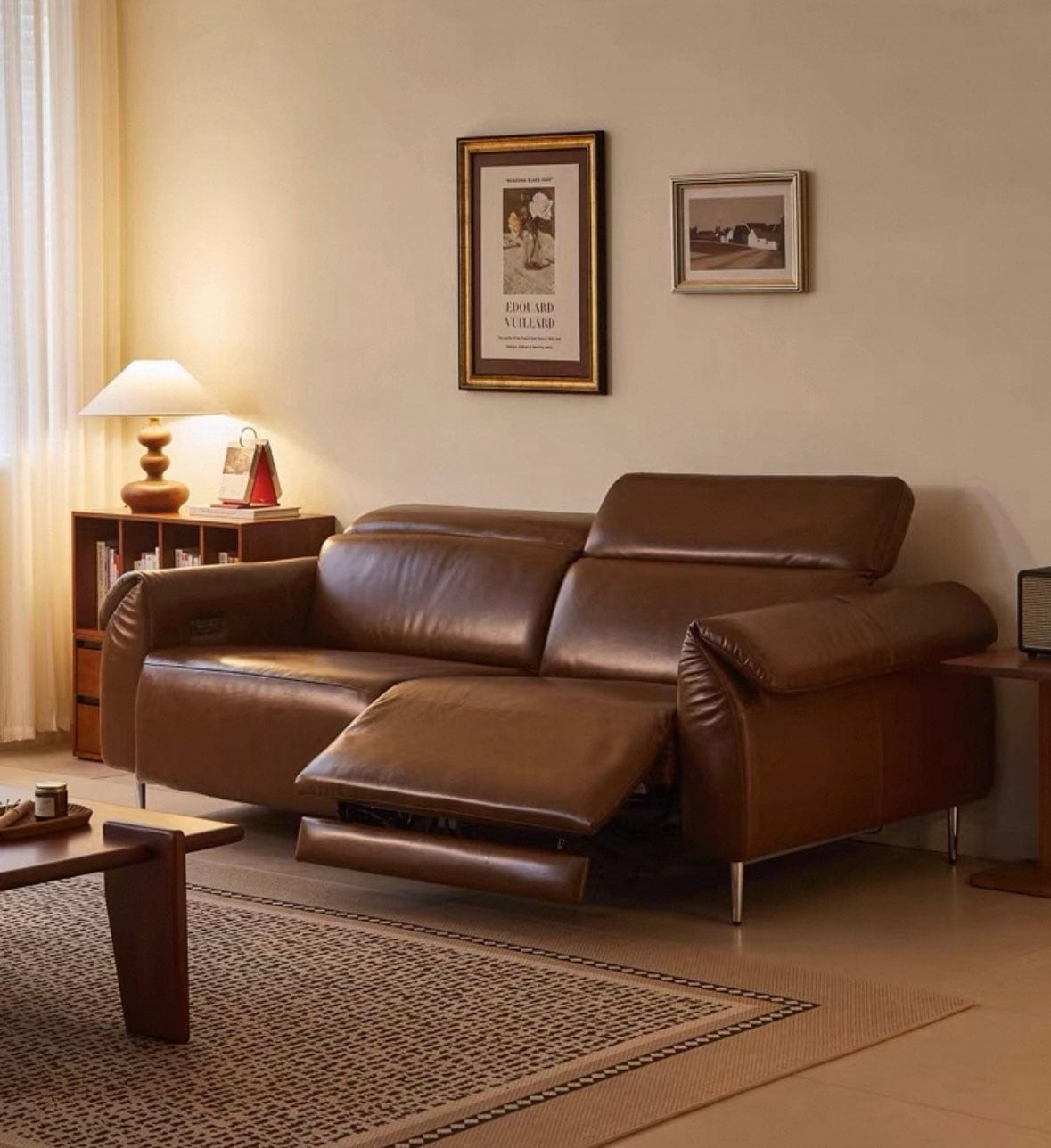 home-atelier-f31a Billy Sectional Electric Recliner Leather Sofa