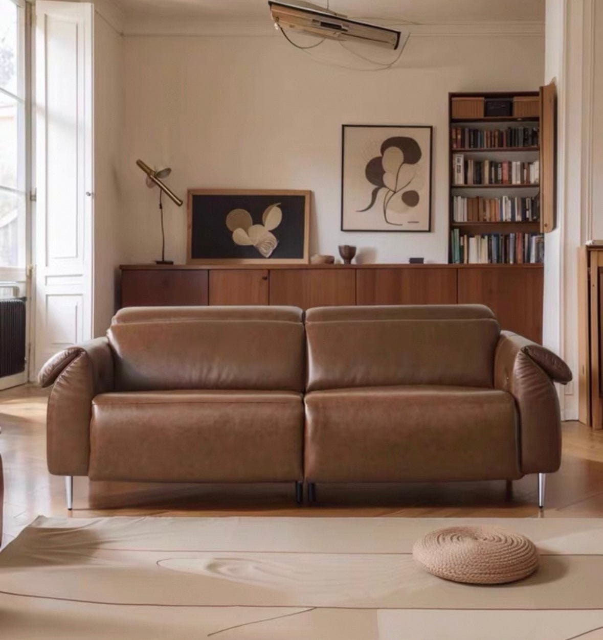 home-atelier-f31a Billy Sectional Electric Recliner Leather Sofa