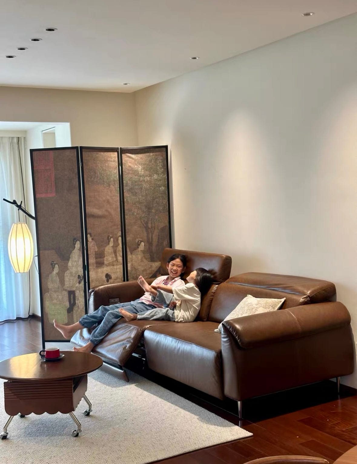 home-atelier-f31a Billy Sectional Electric Recliner Leather Sofa