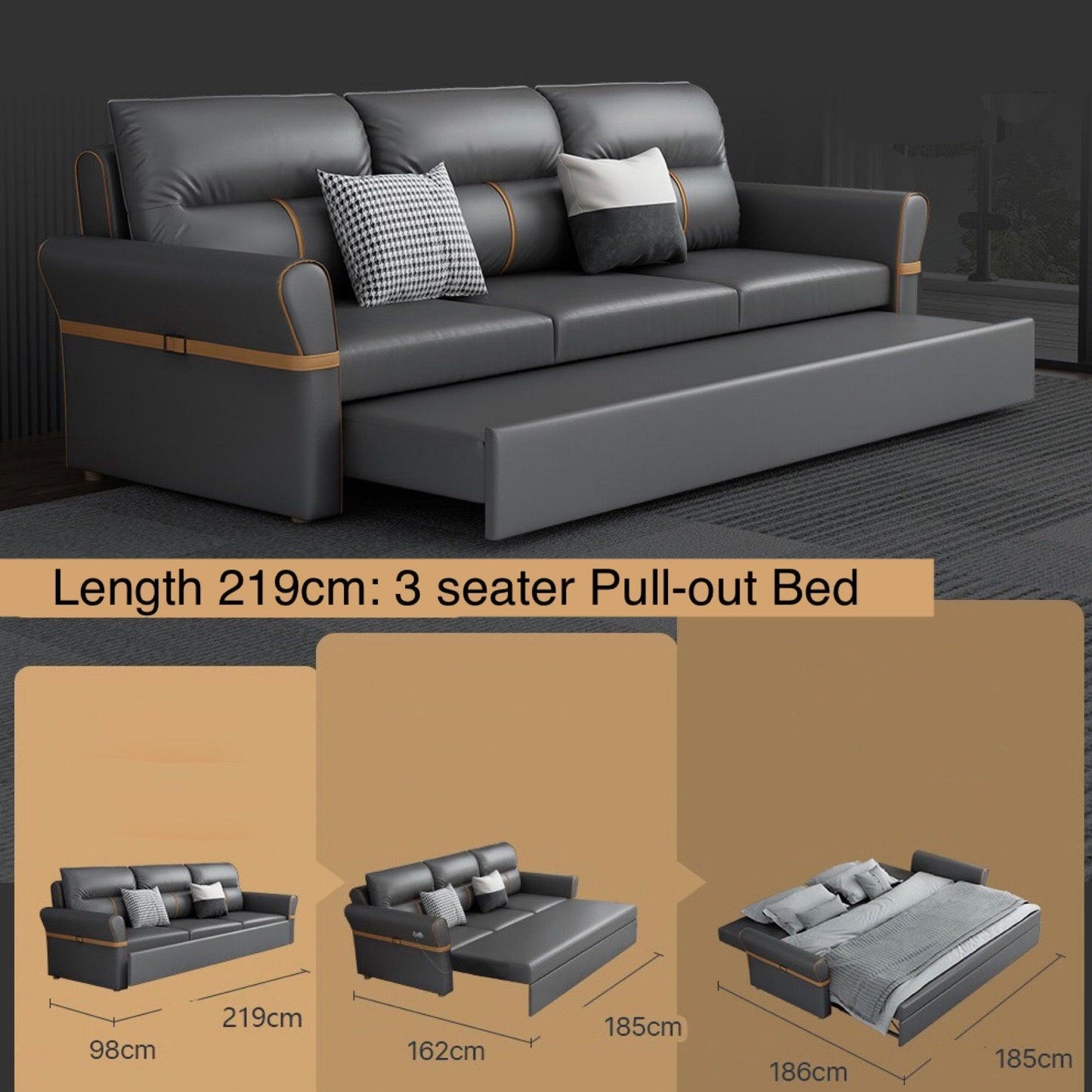 home-atelier-f31a Cavern Electric Recliner Storage Sofa Bed